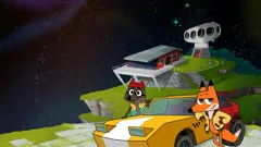 Lex and Plu Space Taxi Drivers