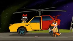 Lex and Plu Space Taxi Drivers