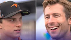 Oscar Piastri Chats to Glen Powell